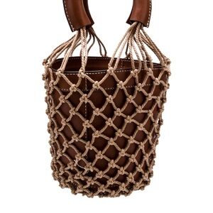 STAUD LEATHER BUCKET BAG NWT